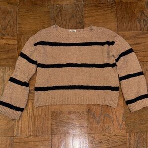 BB Dakota Tan and Black Striped Sweater